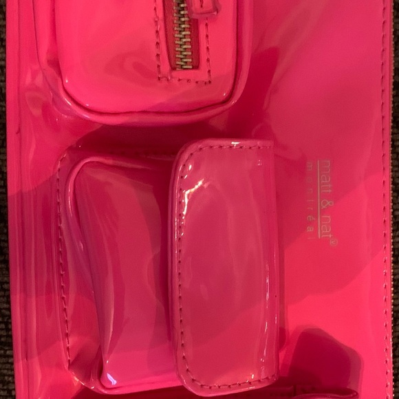 Matt & Nat Hot Pink Purse - 12x5.5 Barbie doll pink with lots of pockets. - Picture 9 of 11